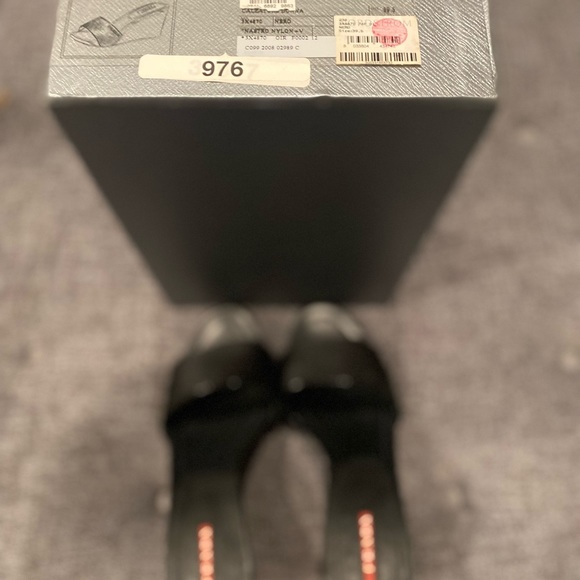 Prada patent leather & fabric sandals Original box & tags - Picture 5 of 6